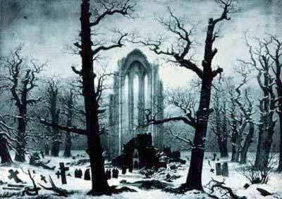 Caspar David Friedrich Monastery burial china oil painting image